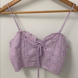 Forever 21 lilac crop top